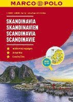 bokomslag MARCO POLO Reiseatlas Skandinavien 1:250 000 / 1:650 000 mit Europa 1:4 500 000