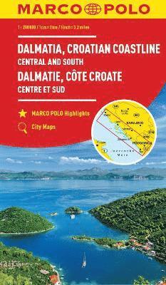 bokomslag Croatia Dalmatian Coast Marco Polo Map