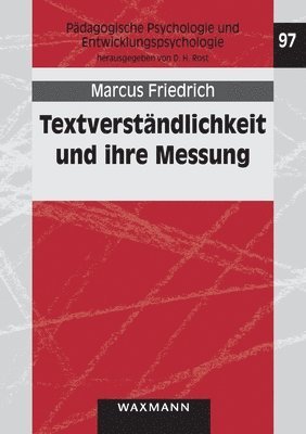 Marcus Friedrich - Textverständlichkeit und ihre Messung, Häftad