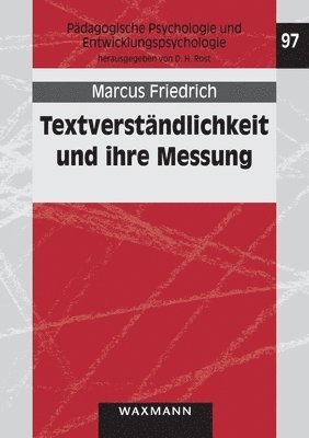 bokomslag Textverstandlichkeit und ihre Messung