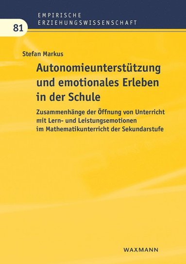 bokomslag Autonomieunterstützung und emotionales Erleben in der Schule