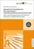 bokomslag Deutsch als Fremdsprache für Jurist:innen - Gutachtentechnik und Gutachtenstil