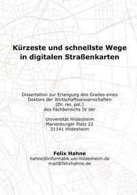 bokomslag Krzeste und schnellste Wege in digitalen Straenkarten