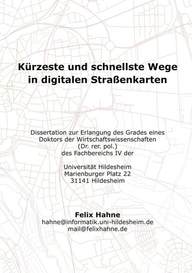 bokomslag Krzeste und schnellste Wege in digitalen Straenkarten