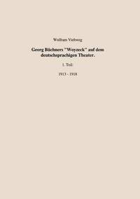 bokomslag Georg Bchners &quot;Woyzeck&quot; auf dem deutschsprachigen Theater.1 Teil