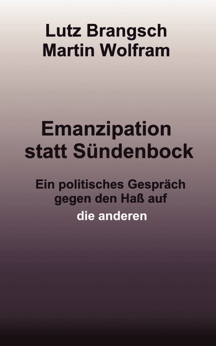 Emanzipation statt Sndenbock 1