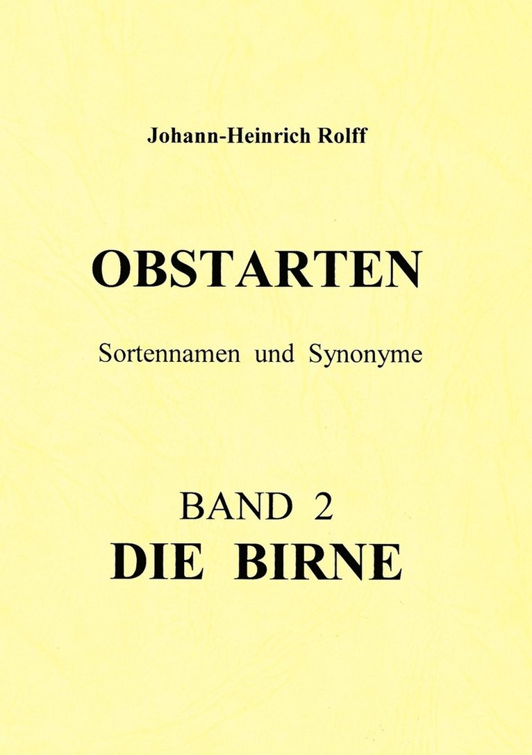 Obstarten Sortennamen und Synonyme 1