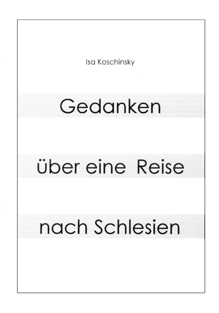 Gedanken ber eine Reise nach Schlesien 1