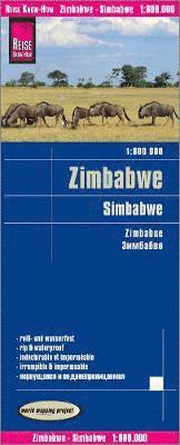bokomslag Reise Know-How Landkarte Simbabwe  1 : 800.000