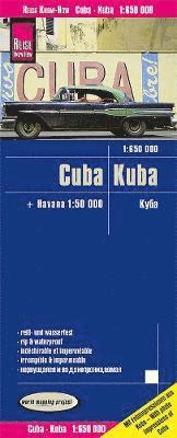 bokomslag Reise Know-How Landkarte Kuba / Cuba (1:650.000) mit Havanna (1:50.000)