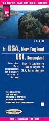 bokomslag USA 5 New England (1:600.000)