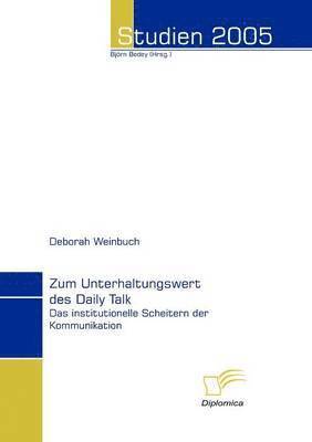 bokomslag Zum Unterhaltungswert des Daily Talk