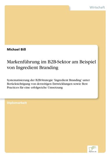 bokomslag Markenfhrung im B2B-Sektor am Beispiel von Ingredient Branding