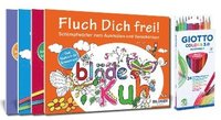 bokomslag Mein freches Malbuch-Set: 4 Malbücher mit 24 hochwertigen Farbstiften