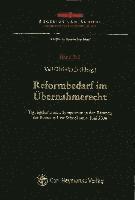 bokomslag Reformbedarf im Übernahmerecht