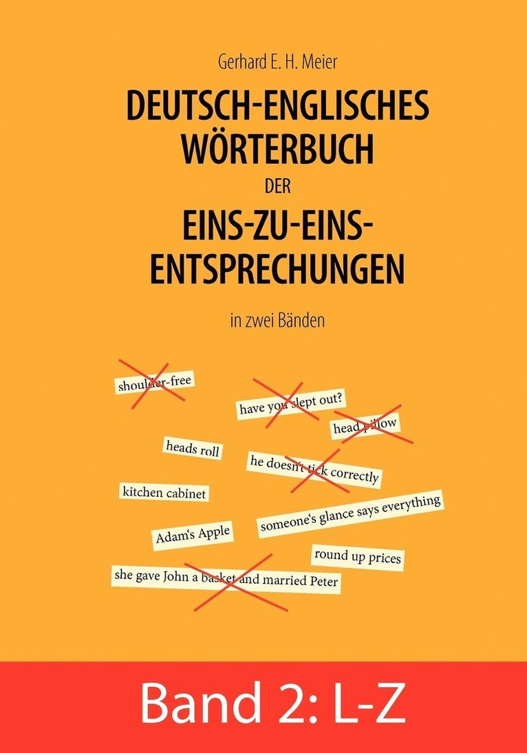 Deutsch-englisches Wrterbuch der Eins-zu-eins-Entsprechungen in zwei Bnden 1
