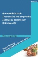 bokomslag Grammatikdidaktik: Theoretische und empirische Zugänge zu sprachlicher Heterogenität