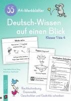 bokomslag 55 A4-Merkblätter Deutsch-Wissen auf einen Blick - Klasse 1 bis 4