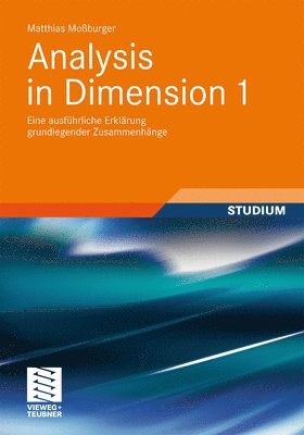 Matthias Moßburger - Analysis in Dimension 1, Häftad