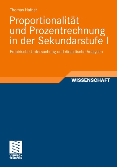 Thomas Hafner - Proportionalität und Prozentrechnung in der Sekundarstufe I, Häftad