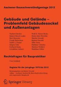 bokomslag Aachener Bausachverstndigentage 2012