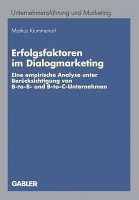 bokomslag Erfolgsfaktoren im Dialogmarketing