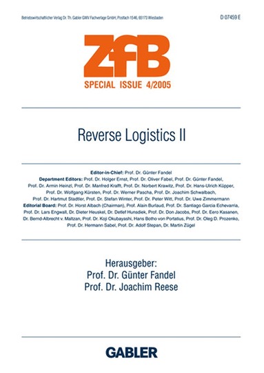 Günter Fandel, Joachim Reese - Reverse Logistics II, Häftad