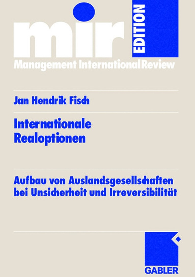 Jan Hendrik Fisch - Internationale Realoptionen, Häftad