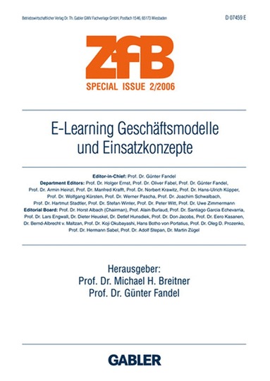 Michael H. Breitner, Günter Fandel - E-Learning Geschäftsmodelle und Einsatzkonzepte, Häftad