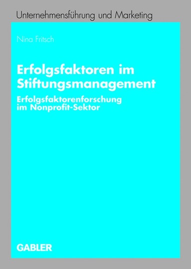 bokomslag Erfolgsfaktoren im Stiftungsmanagement