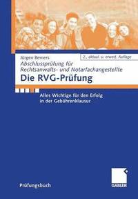 bokomslag Die RVG-Prfung