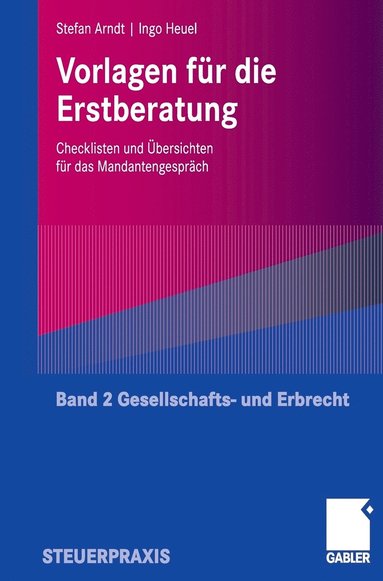 bokomslag Vorlagen fr die Erstberatung - Gesellschafts- und Erbrecht