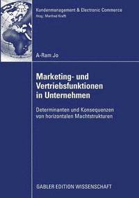 bokomslag Marketing- und Vertriebsfunktionen in Unternehmen