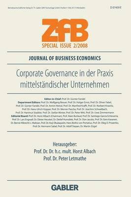bokomslag Corporate Governance in der Praxis mittelständischer Unternehmen