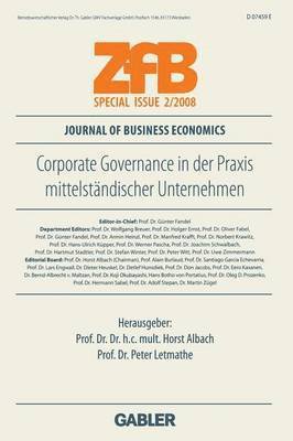Corporate Governance in der Praxis mittelstndischer Unternehmen 1