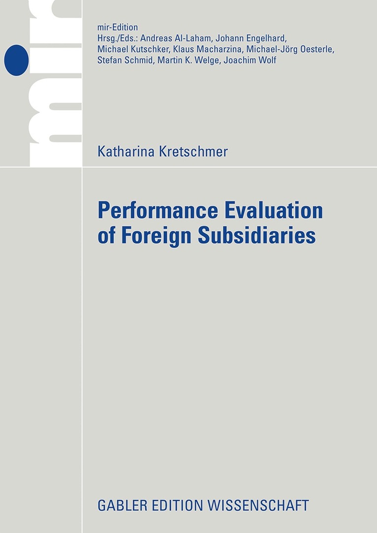 Performance Evaluation of Foreign Subsidiaries