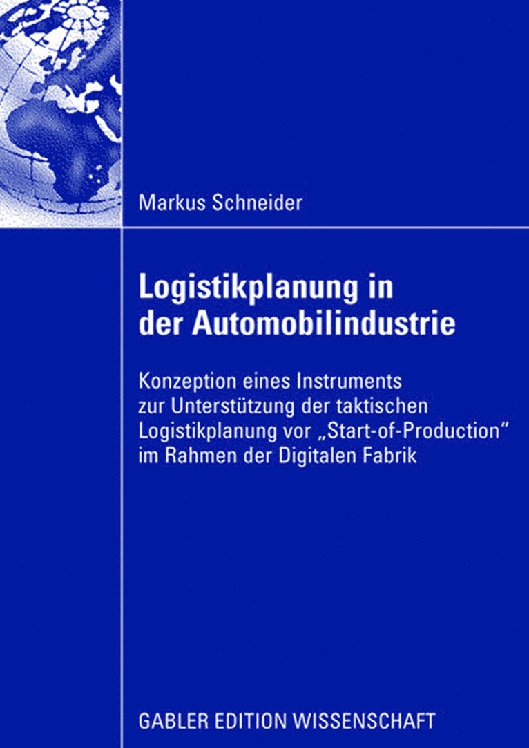 Markus Schneider - Logistikplanung in der Automobilindustrie, Häftad