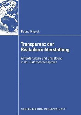 bokomslag Transparenz der Risikoberichterstattung