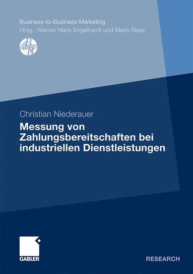 bokomslag Messung von Zahlungsbereitschaften bei industriellen Dienstleistungen