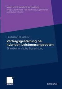 bokomslag Vertragsgestaltung bei hybriden Leistungsangeboten