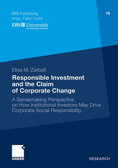 bokomslag Responsible Investment and the Claim of Corporate Change