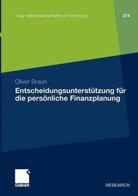 bokomslag Entscheidungsuntersttzung fr die persnliche Finanzplanung