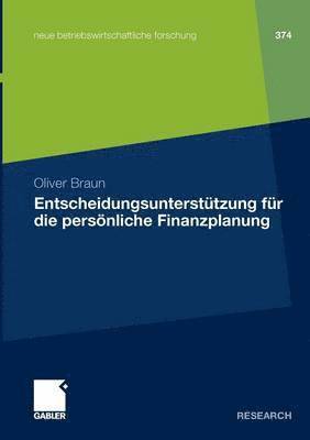 bokomslag Entscheidungsuntersttzung fr die persnliche Finanzplanung