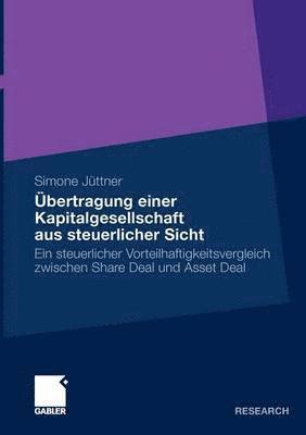 bokomslag bertragung einer Kapitalgesellschaft aus steuerlicher Sicht