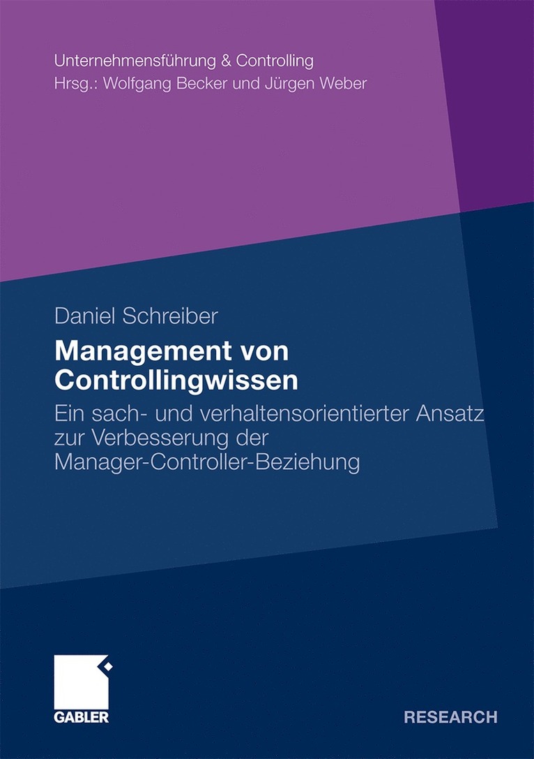 Daniel Schreiber - Management von Controllingwissen, Häftad