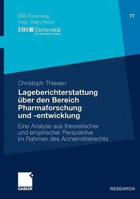 bokomslag Lageberichterstattung ber den Bereich Pharmaforschung und -entwicklung