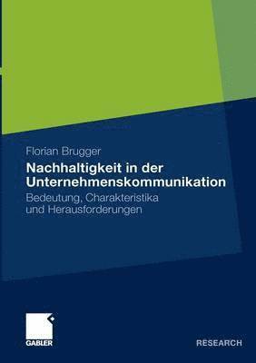 Florian Brugger - Nachhaltigkeit in der Unternehmenskommunikation, Häftad