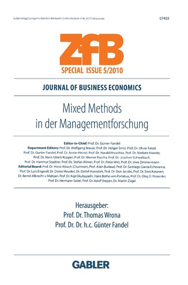 Thomas Wrona, Günter Fandel - Mixed Methods in der Managementforschung, Häftad
