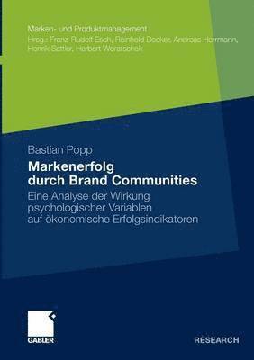 Bastian Popp - Markenerfolg durch Brand Communities, Häftad