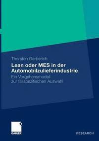 bokomslag Lean oder MES in der Automobilzulieferindustrie